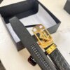 693200ab3a89a121ed550184 Prada Automatic Buckle Belt, Genuine Crocodile-Textured Top Layer Imported Leather, 3.5cm Width, Smooth Slide Track Closure