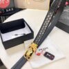 693200ab3a89a121ed550187 Prada Automatic Buckle Belt, Genuine Crocodile-Textured Top Layer Imported Leather, 3.5cm Width, Smooth Slide Track Closure