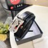 693200ac3a89a121ed55018c Prada Automatic Buckle Belt, Premium Crocodile-Textured Top Layer Imported Leather, 3.5cm Width, Smooth Slide Closure, Polished Black Coated Stainless Steel Hardware
