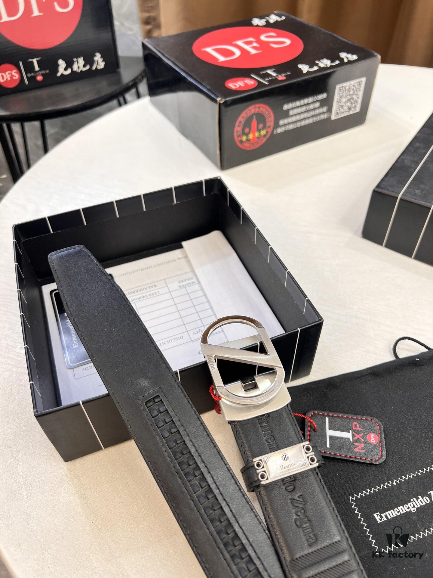 693200ac3a89a121ed550192 Zegna Original Factory Order, Hong Kong Tax-Free Gift Box (NXP Tag with Website-Verifiable Genuine Anti-Counterfeit Chip), Z-Shaped Buckle Stainless Steel Hardware, Automatic Pulley Series, Top-Tier Leather Belt Supporting Authentication
