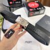 693200ad3a89a121ed550197 Prada Automatic Buckle Belt, Genuine Crocodile-Embossed Top-Layer Imported Leather, 3.5cm Width, Premium Business Formal Belt with Smooth Slide Closure