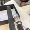 693200ad3a89a121ed550199 Prada Automatic Buckle Belt, Genuine Crocodile-Embossed Top-Layer Imported Leather, 3.5cm Width, Premium Business Formal Belt with Smooth Slide Closure