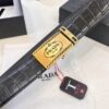 693200ad3a89a121ed55019f Prada Automatic Buckle Belt, Genuine Crocodile Pattern Top Layer Imported Leather, 3.5cm Width, Luxury Business Formal Belt with Smooth Slide Closure