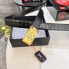 693200ad3a89a121ed5501a3 Prada Automatic Buckle Belt, Genuine Crocodile Pattern Top Layer Imported Leather, 3.5cm Width, Luxury Business Formal Belt with Smooth Slide Closure