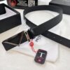 693200ae3a89a121ed5501b1 Prada Style V, Hong Kong Duty-Free Gift Box 🎁 (NXP Tag with Verifiable Anti-Counterfeit Chip, Official Website Recognizable), Triangle Buckle Hardware, Electroplated and Polished Finish, Double-Sided Wearable Belt – Trending Couple's Fashion