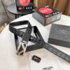 693200d93a89a121ed55023f Prada Hong Kong Duty-Free Gift Box Genuine Leather Belt with Anti-Counterfeit Certification