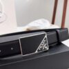 693200e23a89a121ed55027b Q170 Sanya Tax-Free Genuine Latest Packaging Gift Box: Prada Original Quality Belt, 3.5cm Width