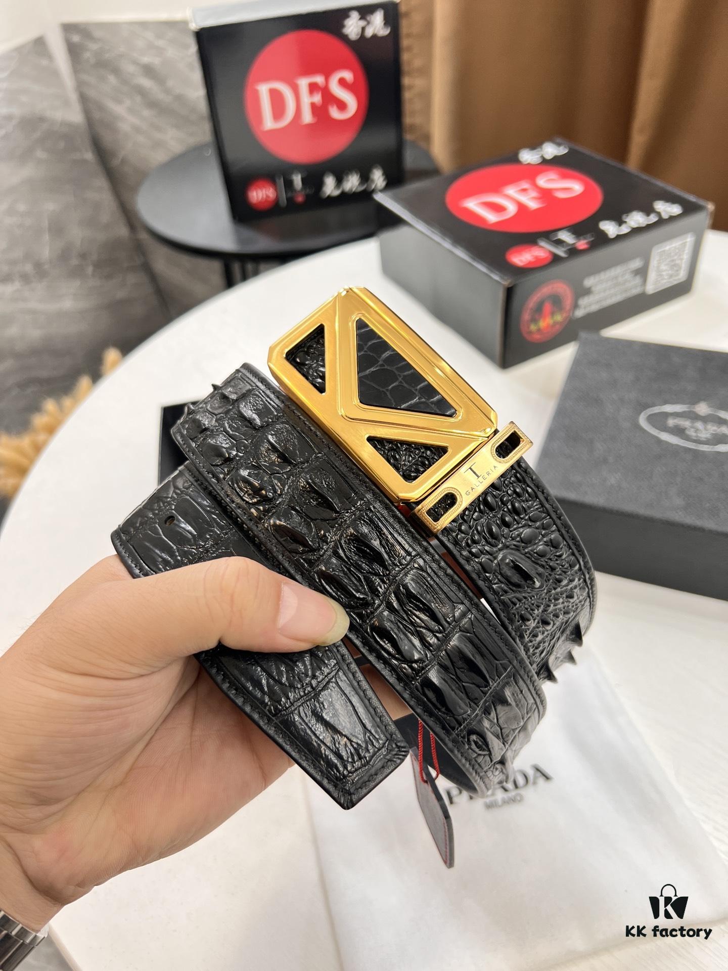 693200ef3a89a121ed550292 Prada Hong Kong Duty-Free Gift Box Genuine Leather Belt with Anti-Counterfeit Certification