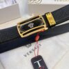 693200f63a89a121ed5502a0 Versace Automatic Buckle Belt, Custom Embossed Top Grain Imported Leather with Fine Calfskin, 3.5cm Width, Premium Business Formal Belt