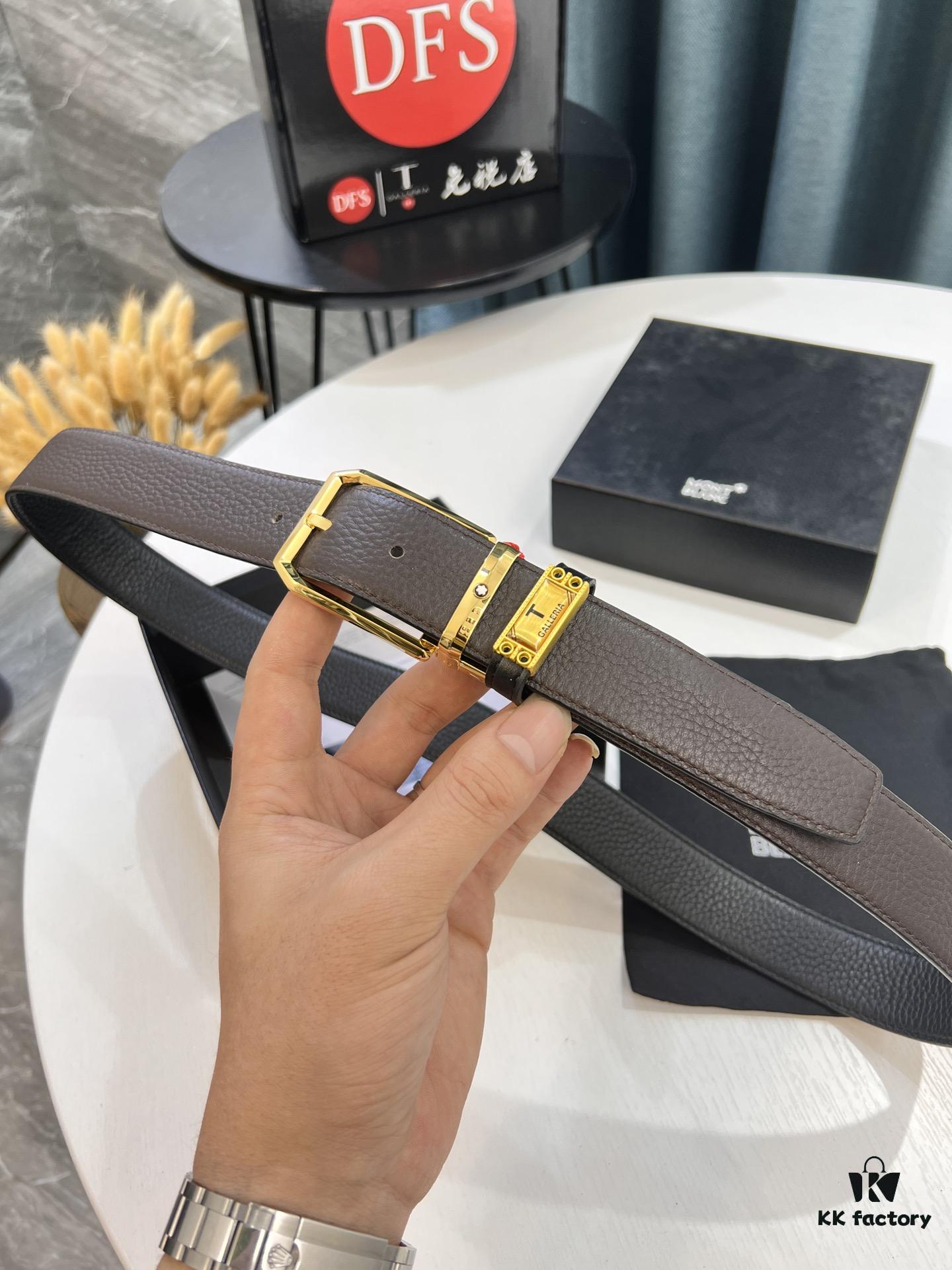 693201083a89a121ed5502c2 Montblanc Men's Leather Belt 2023 Newest Style Top Grain Cowhide Crocodile Texture Brushed Stainless Steel Pin Buckle Dual Use Adjustable Length 3.5cm