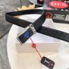 Versace Automatic Buckle Belt, Custom Cowhide with Medusa Embossed Top Layer Imported Leather, Fine Grain Cowhide, 3.5 cm Width