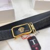 6932010a3a89a121ed5502d1 Versace Automatic Buckle Belt, Custom Embossed Top Grain Imported Leather, Fine Calfskin with Automatic Slide Rail, 3.5 cm Width
