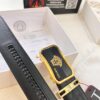 6932010a3a89a121ed5502d2 Versace Automatic Buckle Belt, Custom Embossed Top Grain Imported Leather, Fine Calfskin with Automatic Slide Rail, 3.5 cm Width