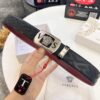 693201133a89a121ed5502e5 Versace Belt, New Arrival, Genuine Top-Layer Cowhide with Medusa Embossed Head, Fashion Luxury Brand, Soft Leather Texture, Precision Stainless Steel Hardware, 3.8cm Width