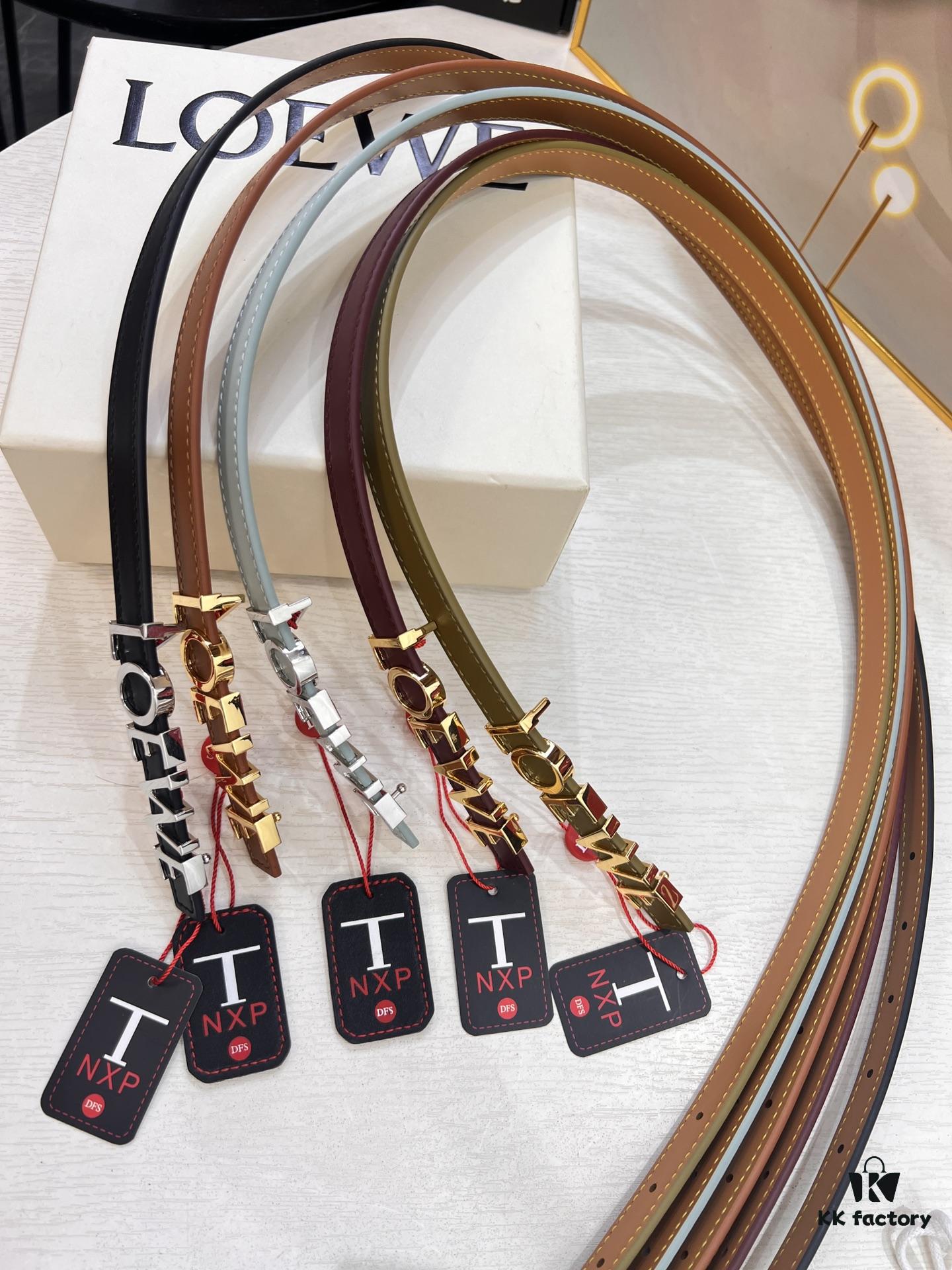 693201193a89a121ed550300 Loewe Hong Kong Duty-Free T Gift Box 🎁 Anti-Counterfeit Verified, Genuine Stainless Steel Hardware, Women's Exclusive Fashion Belt