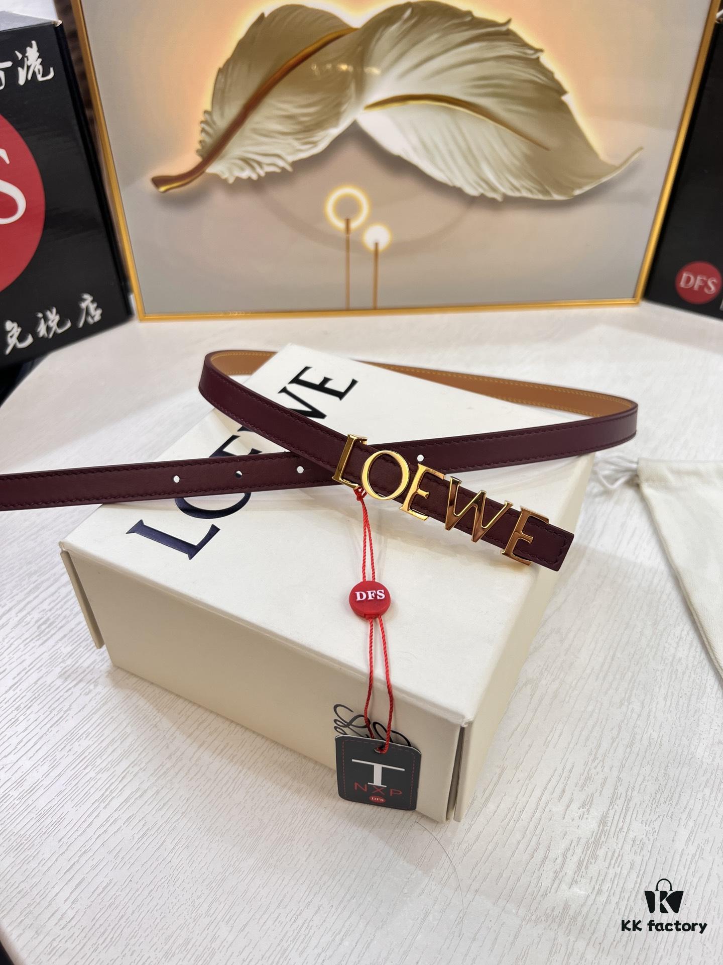 6932011a3a89a121ed55030b Loewe Hong Kong Duty-Free T Gift Box 🎁 Anti-Counterfeit Scan Authentication, Genuine Stainless Steel Hardware, Women's Exclusive Fashion Belt