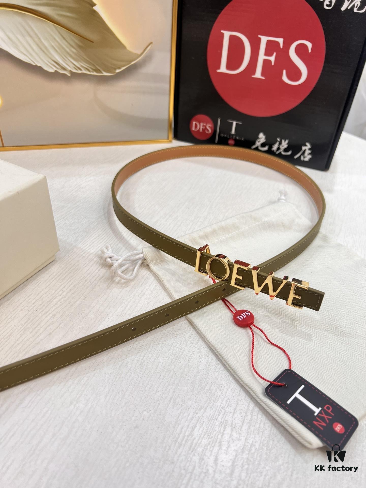 6932011a3a89a121ed550311 Loewe Hong Kong Duty-Free T Gift Box 🎁 Anti-Counterfeit Scan Authentication, Genuine Stainless Steel Hardware, Women's Exclusive Fashion Belt