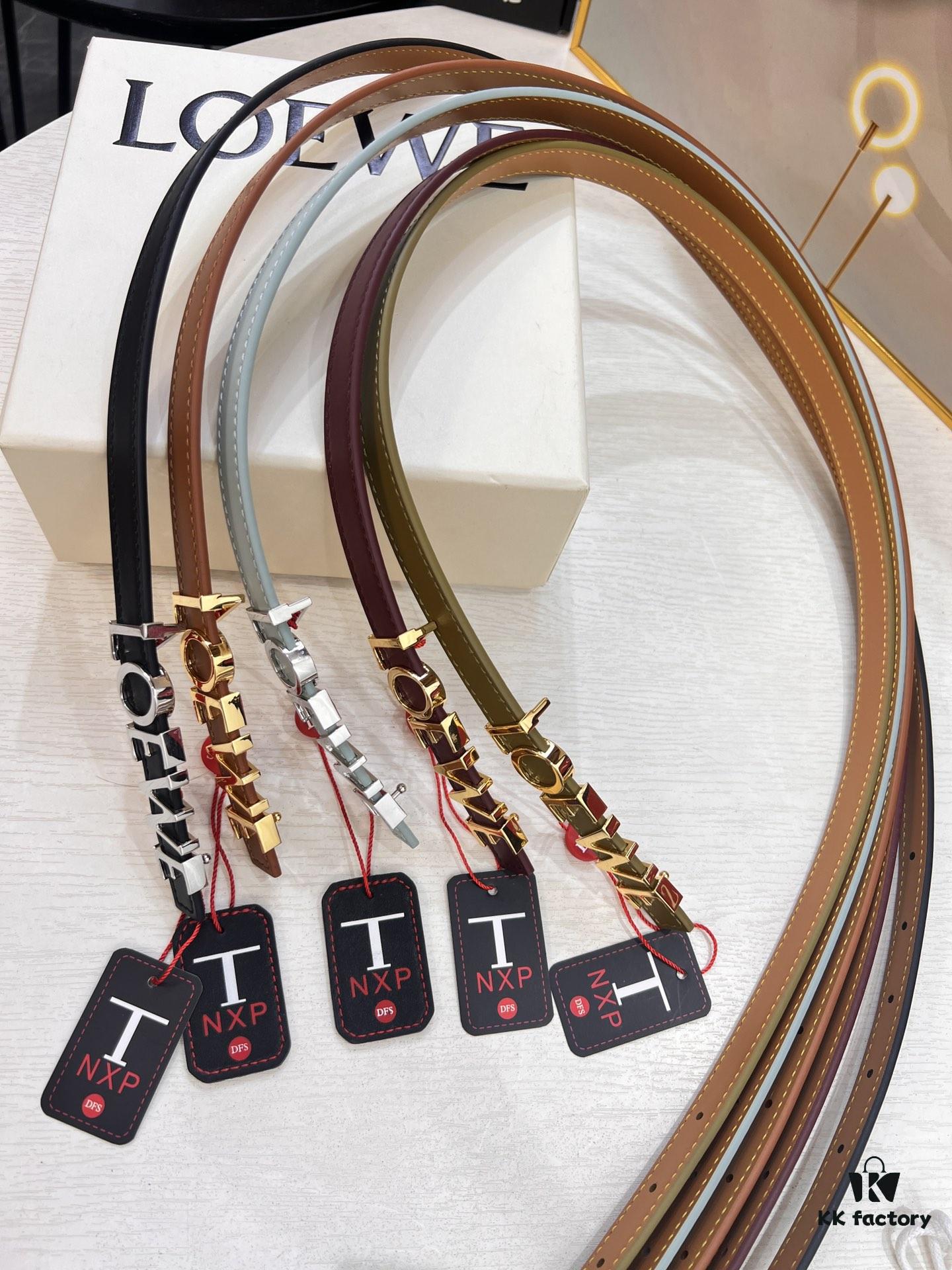 6932011b3a89a121ed550316 Loewe Hong Kong Duty-Free T Gift Box 🎁 Anti-Counterfeit Scan Authentication, Genuine Stainless Steel Hardware, Women's Exclusive Fashion Belt