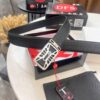 693201283a89a121ed55035f Givenchy Men's Belt, Hong Kong Duty-Free Gift Box, Genuine German Imported Calfskin, 3.8cm Width, Premium Steel Hardware, Fashionable Embossed Logo Design