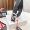 693201283a89a121ed550360 Givenchy Men's Belt, Hong Kong Duty-Free Gift Box, Genuine German Imported Calfskin, 3.8cm Width, Premium Steel Hardware, Fashionable Embossed Logo Design