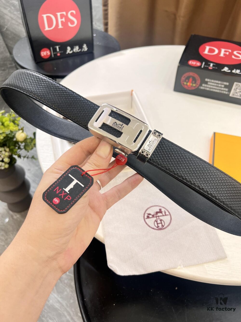 Hermes HH Original Factory Direct Order Belt - Italian Imported Top-Grain Calfskin, Automatic Buckle, 3.5cm Width