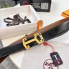 693201303a89a121ed5503a2 Hermès Men's Belt, Top Grain Calfskin with Engraved Metal Buckle, 3.8cm Width, Custom Length