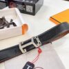 693201303a89a121ed5503a9 Hermès Men's Belt, Top Grain Cowhide with Engraved Buckle, 3.8cm Width, Adjustable Length, Original Imported Embossed Horse Head Design, Ideal Gift
