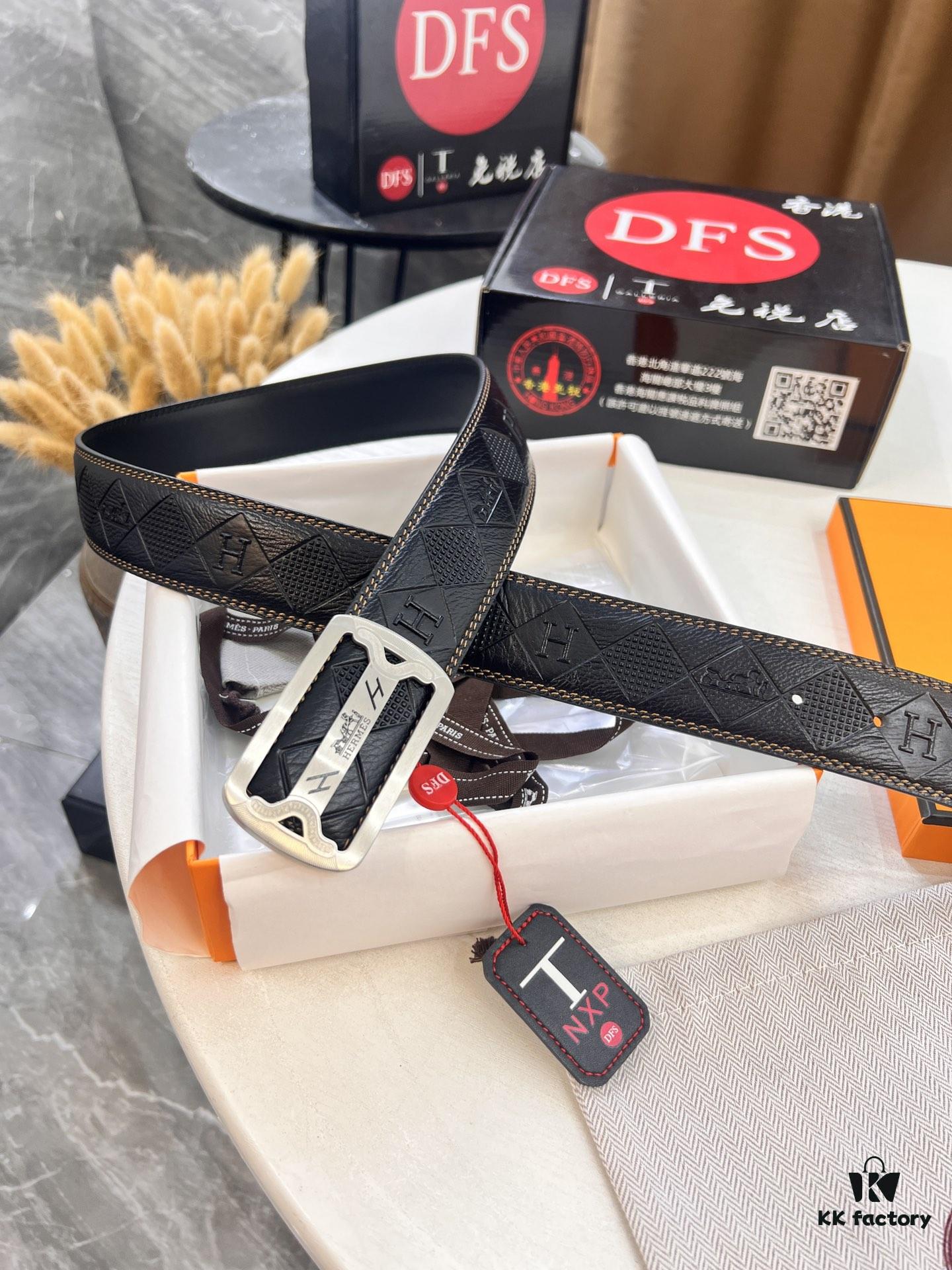 693201313a89a121ed5503b4 Hermès H Belt, 2023 New Arrival, Stainless Steel H Internal Buckle, Embossed Top Grain Cowhide Leather, 3.8cm Width, Premium Quality