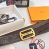 Hermès H Belt, 2023 New Arrival, Stainless Steel H Internal Prong, ZP-Synchronized Engraved Logo