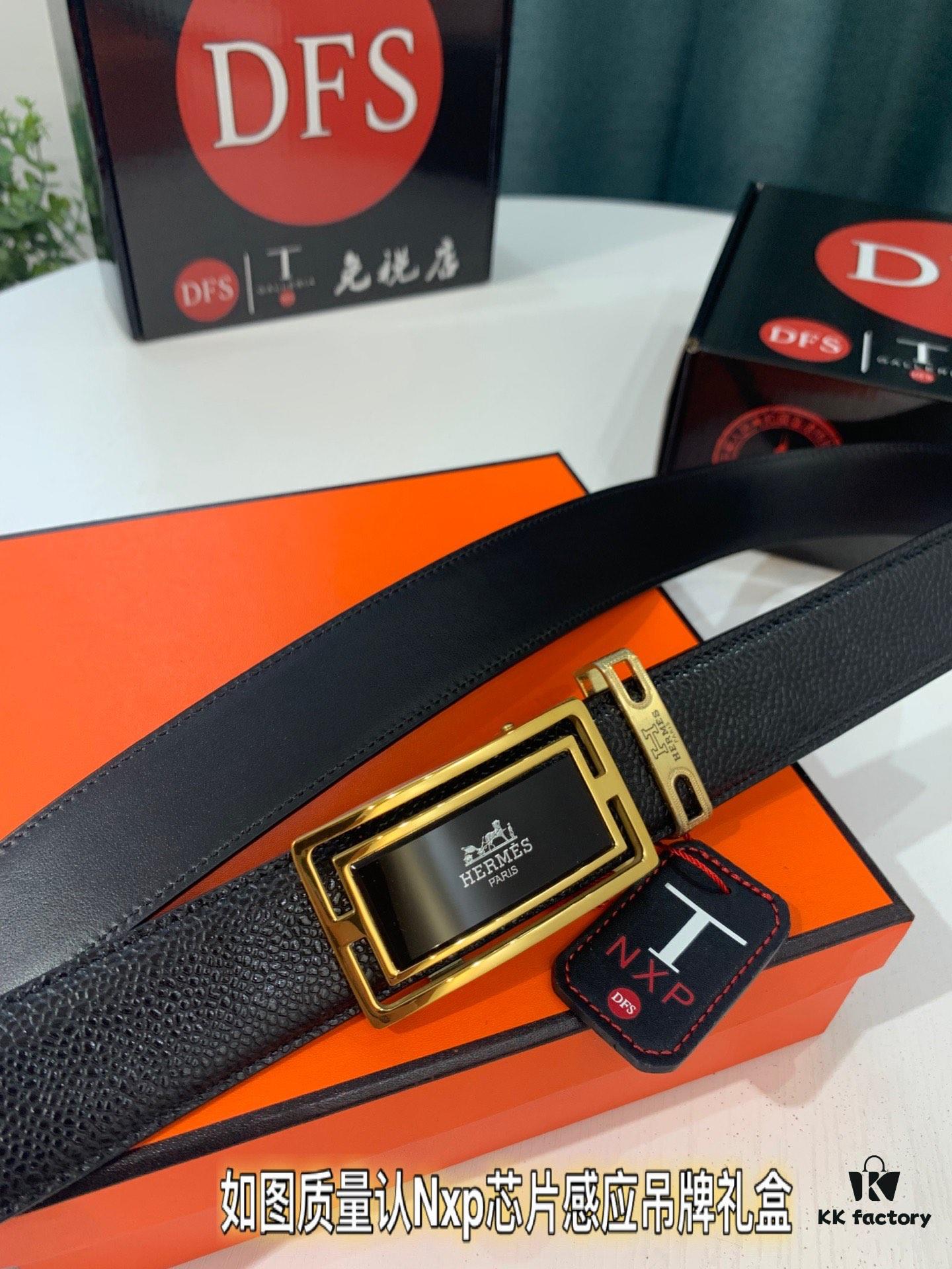 693201343a89a121ed5503d3 Hermes H Automatic Buckle Belt, Newest Basketball Texture Custom Top Layer Cowhide, 3.5cm Width, Premium Quality Business Formal Belt with Soft Slide Mechanism