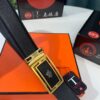 693201343a89a121ed5503d7 Hermes H Automatic Buckle Belt, Newest Basketball Texture Custom Top Layer Cowhide, 3.5cm Width, Premium Quality Business Formal Belt with Soft Slide Mechanism