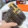 693201343a89a121ed5503db Hermès Men's Belt, Genuine Top-Layer Calfskin Leather, Original Imported Embossed Horse-Drawn Carriage Design, 3.8cm Width, Adjustable Length, Stainless Steel Hardware with Box, Ideal Gift