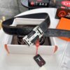 693201353a89a121ed5503e4 Hermès Men's Belt, Top Grain Calfskin Leather, 3.8cm Width, Original Imported Embossed Horse Carriage Design, Stainless Steel Hardware, Box with NXP Chip Anti-Counterfeit Verification