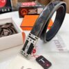 693201353a89a121ed5503e5 Hermès Men's Belt, Top Grain Calfskin Leather, 3.8cm Width, Original Imported Embossed Horse Carriage Design, Stainless Steel Hardware, Box with NXP Chip Anti-Counterfeit Verification