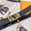 Hermès Men's Belt, Genuine Top-Layer Calfskin with Engraved Metal Buckle, 3.8cm Width, Custom Length