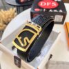 Hermès Men's Belt, Genuine Top-Layer Calfskin with Engraved Metal Buckle, 3.8cm Width, Custom Length