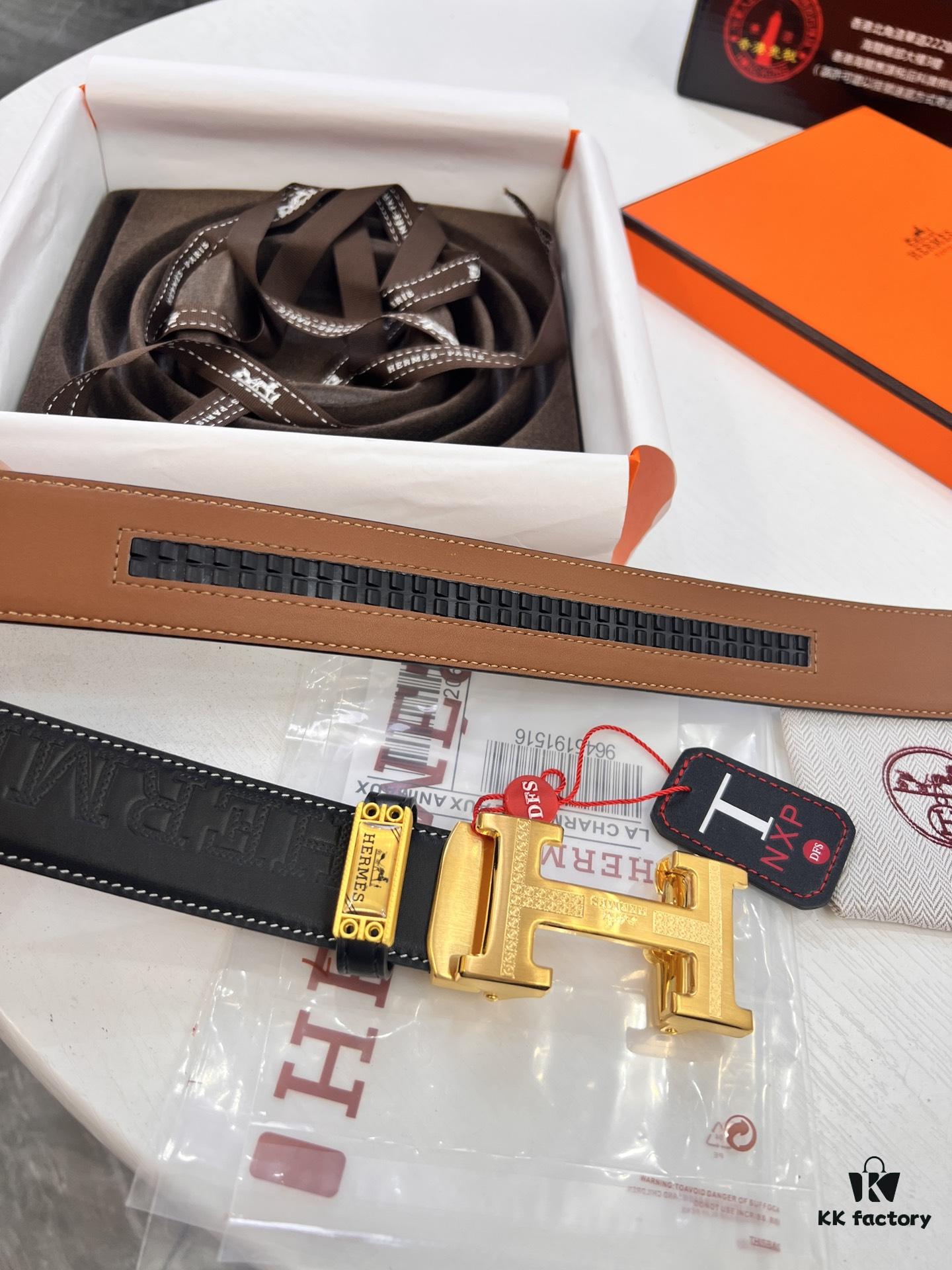693201383a89a121ed550407 Hermes HH Original Order, Italian Imported Top-Grade Calfskin Automatic Belt