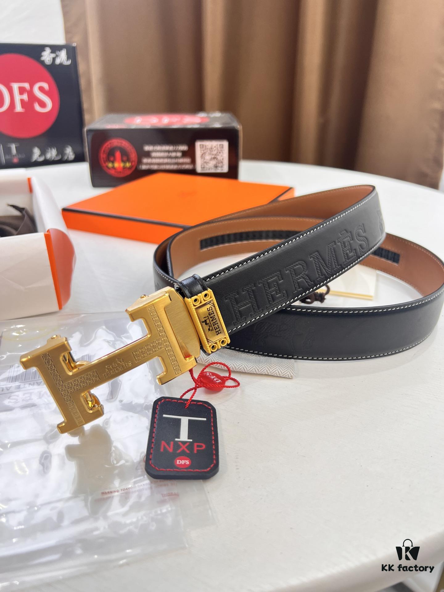 693201383a89a121ed550409 Hermes HH Original Order, Italian Imported Top-Grade Calfskin Automatic Belt