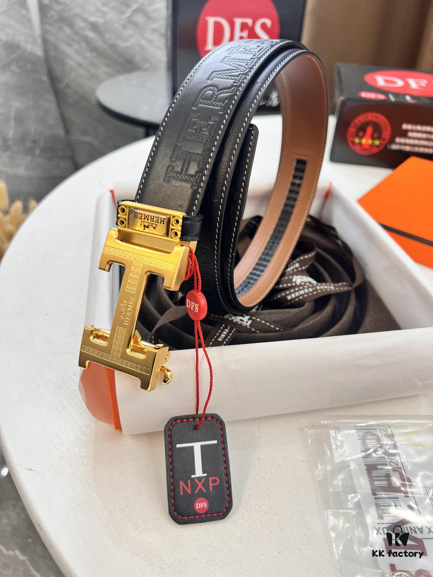 693201383a89a121ed55040a Hermes HH Original Order, Italian Imported Top-Grade Calfskin Automatic Belt