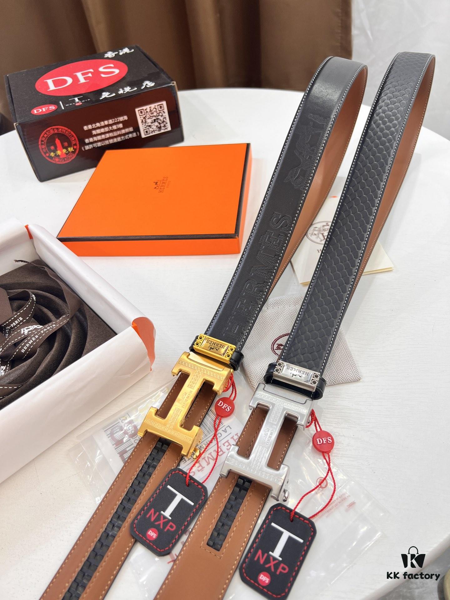 693201383a89a121ed55040b Hermes HH Original Order, Italian Imported Top-Grade Calfskin Automatic Belt