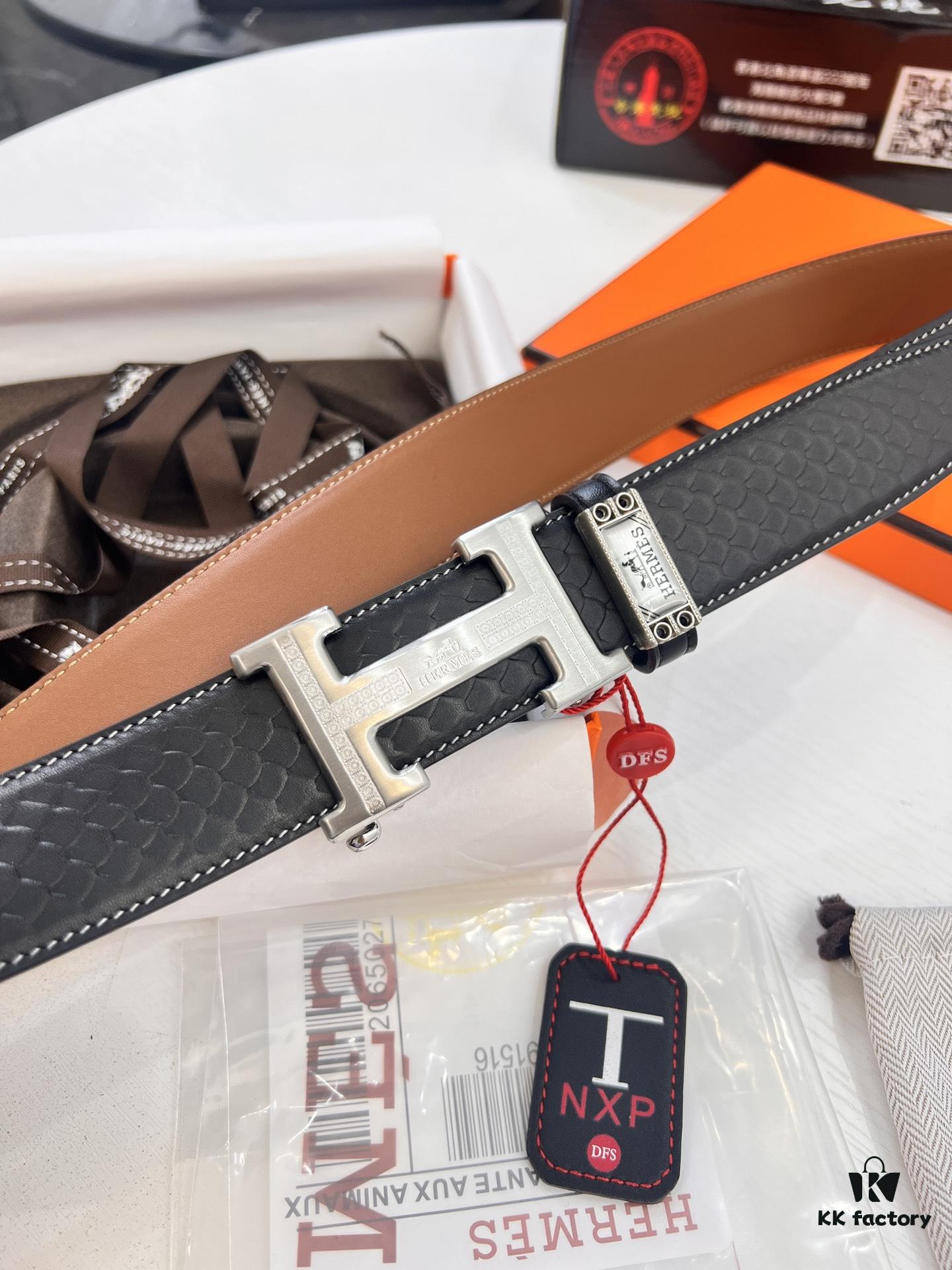 693201383a89a121ed55040d Hermès HH Original Factory Direct. Hong Kong Duty-Free T Gift Box 🎁 (NXP Hangtag with Verifiable Online Authentication, Genuine Anti-Counterfeit Chip). Authentic Mold Design, Stainless Steel H Buckle, Automatic Closure Hardware: Top-Tier Belt Suitable for Authentication