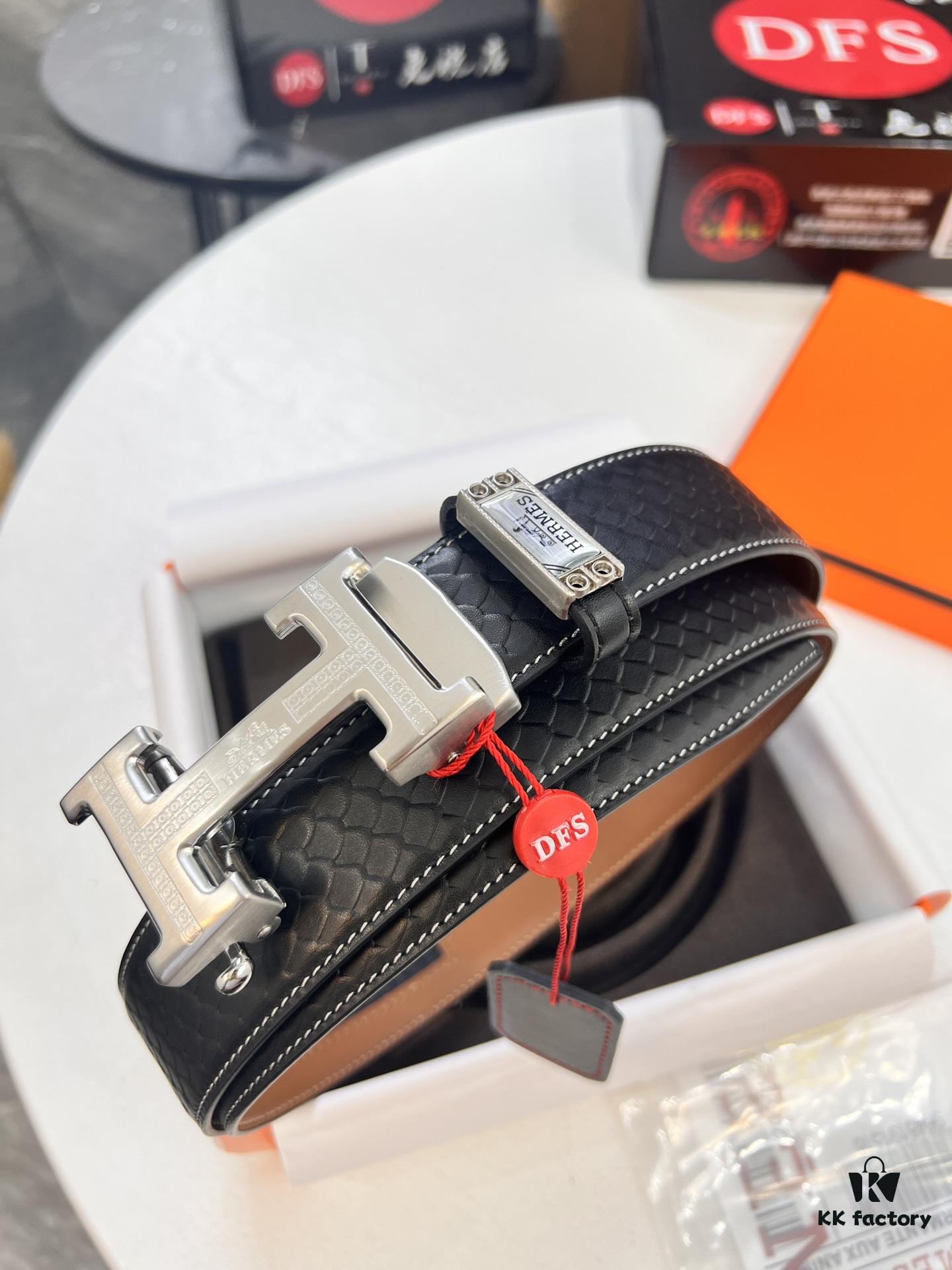 693201383a89a121ed550410 Hermès HH Original Factory Direct. Hong Kong Duty-Free T Gift Box 🎁 (NXP Hangtag with Verifiable Online Authentication, Genuine Anti-Counterfeit Chip). Authentic Mold Design, Stainless Steel H Buckle, Automatic Closure Hardware: Top-Tier Belt Suitable for Authentication