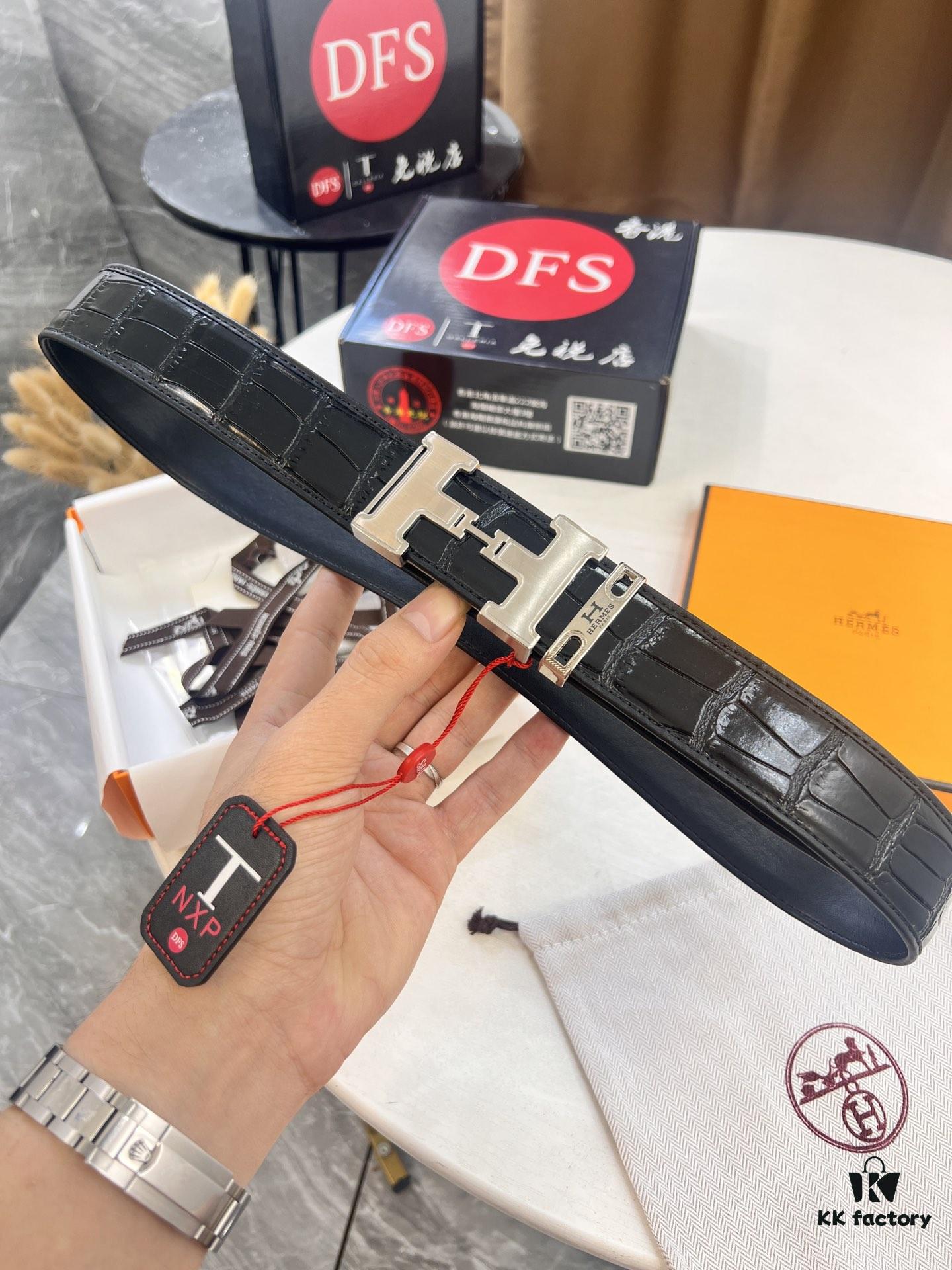 693201393a89a121ed550413 Top-Grade Original Belt, Hong Kong Duty-Free T Gift Box (NXP Tag with Anti-Counterfeit Chip Recognizable on Official Website)