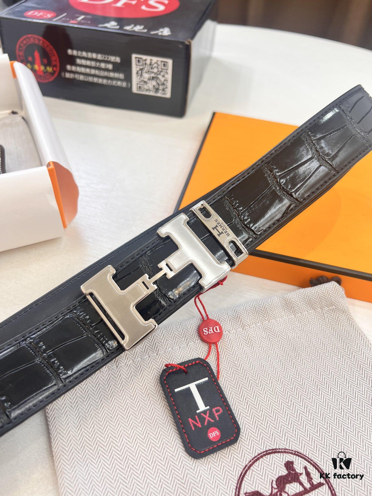 693201393a89a121ed550414 Top-Grade Original Belt, Hong Kong Duty-Free T Gift Box (NXP Tag with Anti-Counterfeit Chip Recognizable on Official Website)