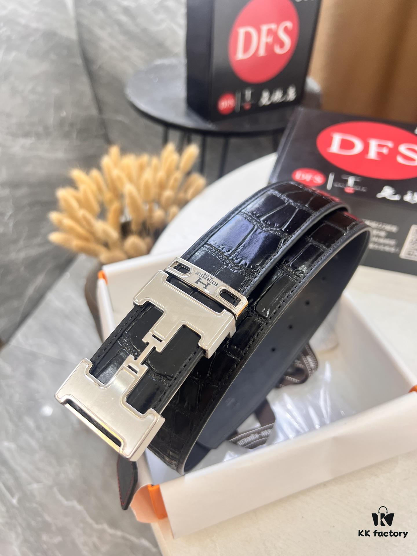 693201393a89a121ed550416 Top-Grade Original Belt, Hong Kong Duty-Free T Gift Box (NXP Tag with Anti-Counterfeit Chip Recognizable on Official Website)