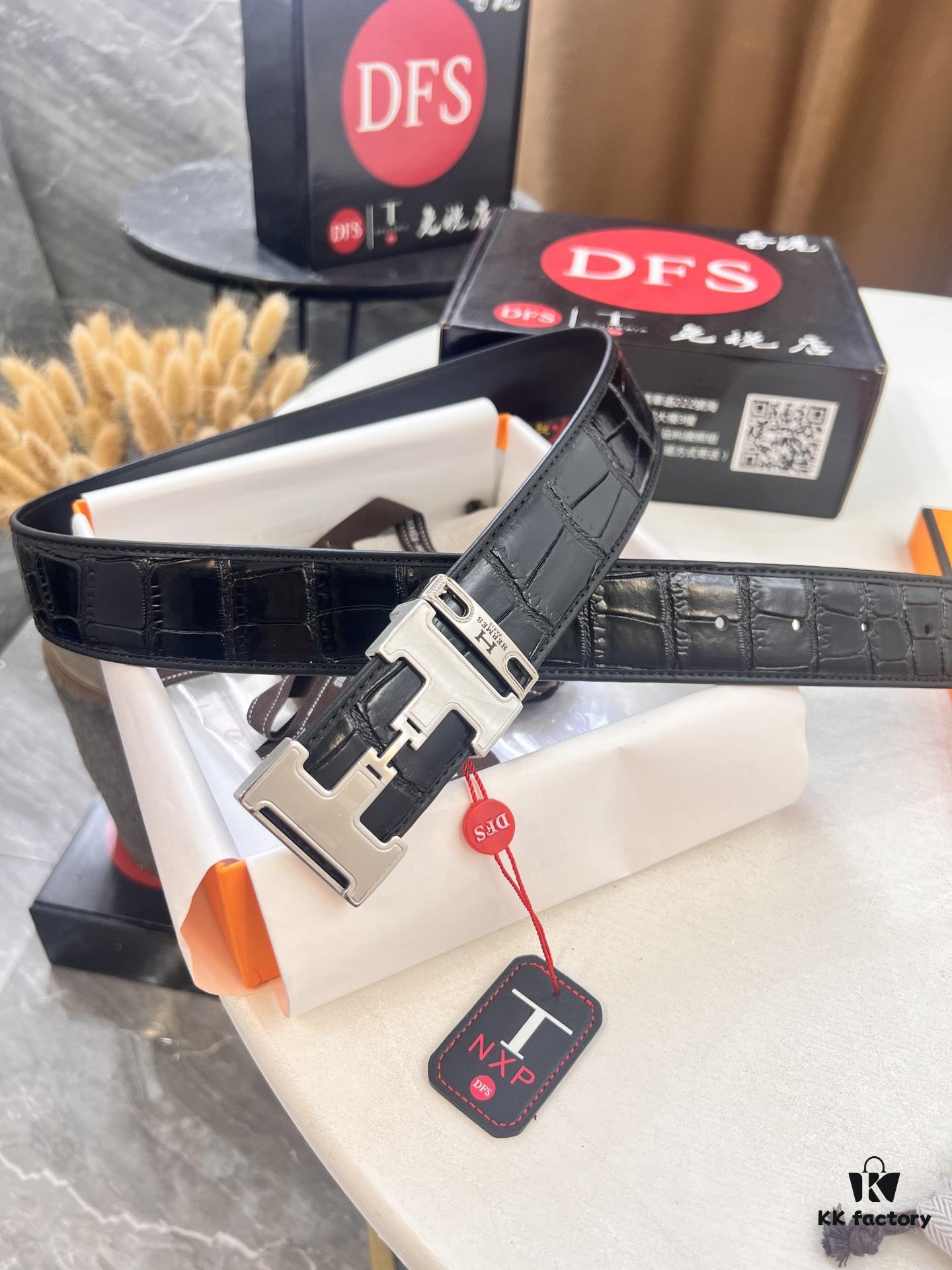 693201393a89a121ed550418 Top-Grade Original Belt, Hong Kong Duty-Free T Gift Box (NXP Tag with Anti-Counterfeit Chip Recognizable on Official Website)