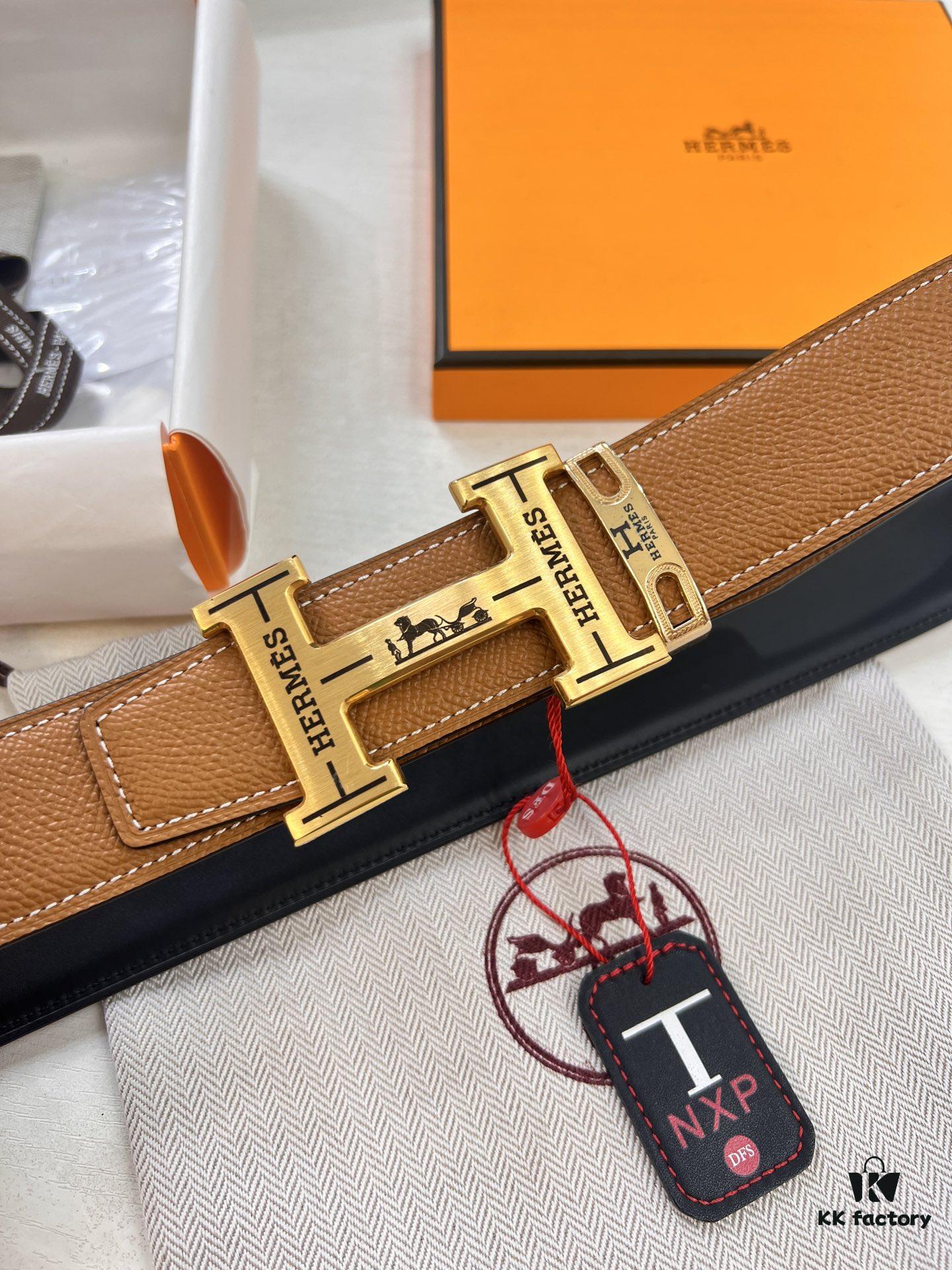 6932013c3a89a121ed55043e Arrival 🎺 Physical Shooting Hermes H Belt ZP Mold Stainless Steel Hardware with Electroplated Pattern Genuine Leather Double-Sided Use 3.8cm Width
