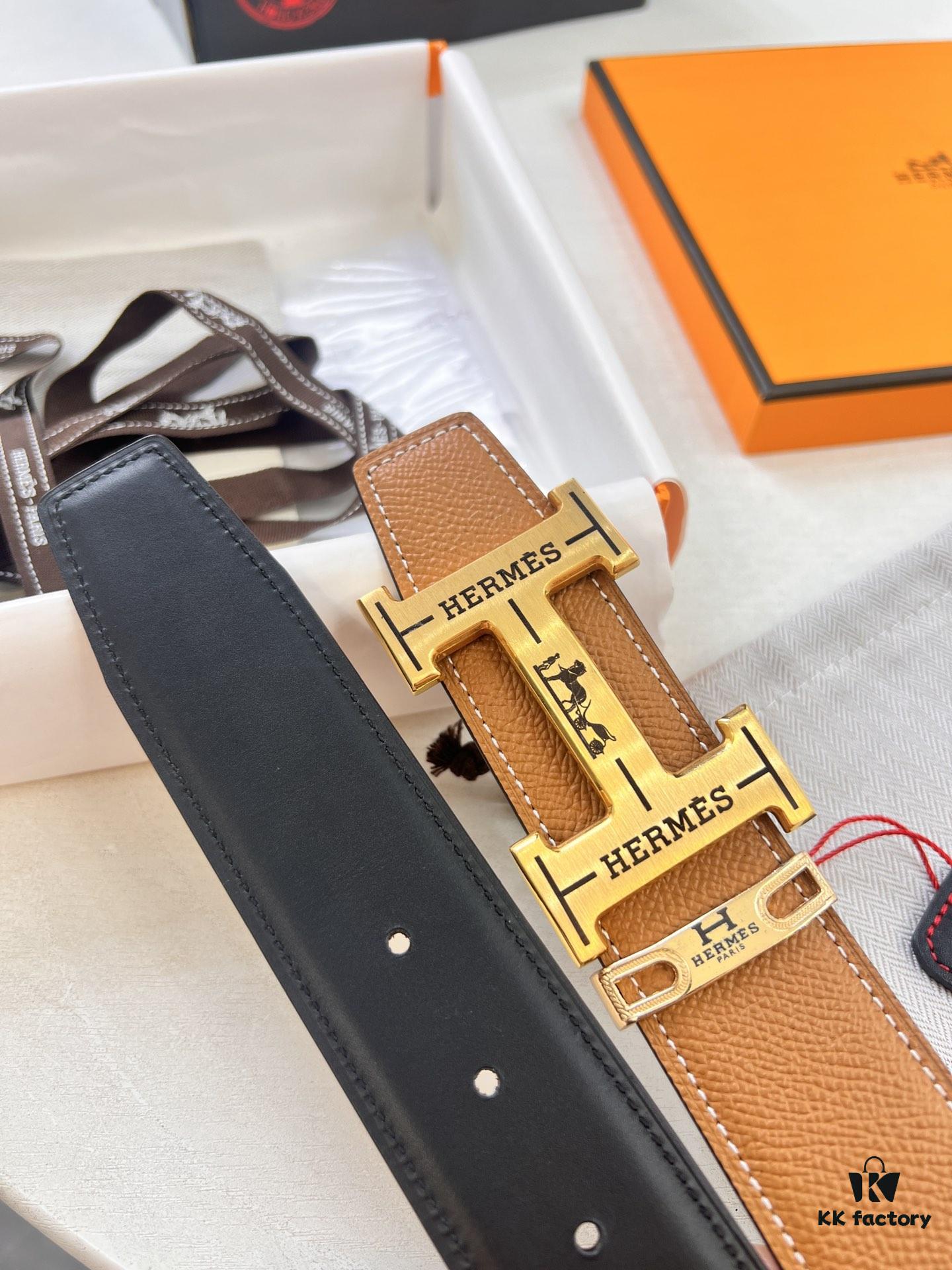 6932013c3a89a121ed55043f Arrival 🎺 Physical Shooting Hermes H Belt ZP Mold Stainless Steel Hardware with Electroplated Pattern Genuine Leather Double-Sided Use 3.8cm Width