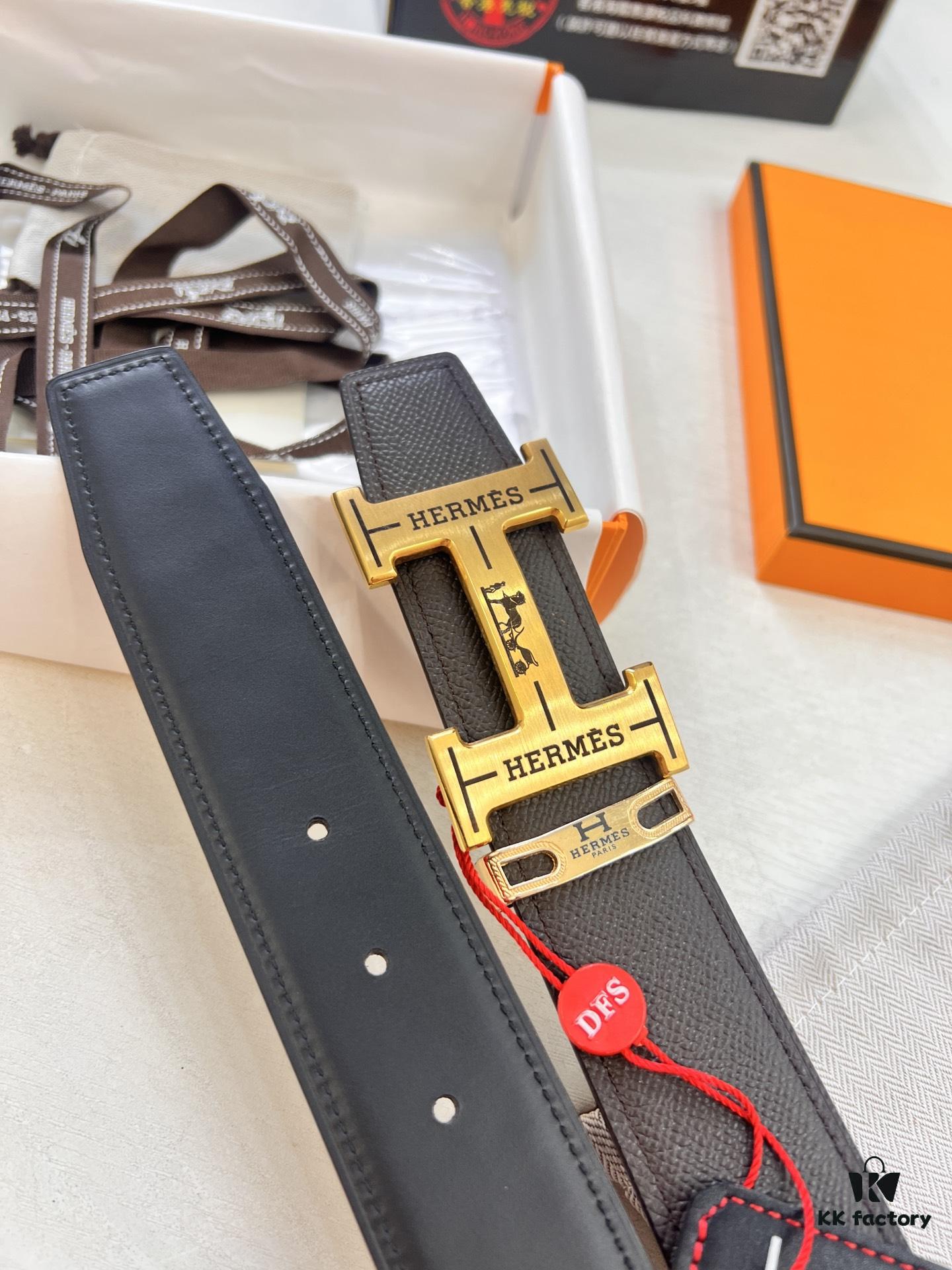 6932013d3a89a121ed550446 Arrival 🎺🎺 Real Photo, Hermès H Belt, ZP Mold Made, H Electroplated Pattern Stainless Steel Hardware, Original Factory Palm Grain Leather, Double-Sided Use, Top Layer Cowhide, 3.8cm Width