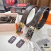 6932013e3a89a121ed550458 Hermès Men's Belt, Top Grain Cowhide with Engraved Horse Carriage Design, Slim 3.8cm Width, Stainless Steel Hardware, Custom Length Adjustable